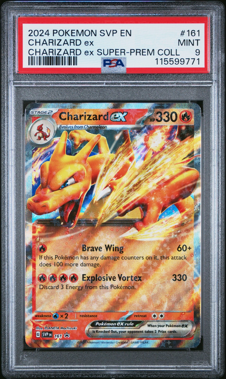 2024 POKEMON SVP EN-SV BLACK STAR PROMO #161 CHARIZARD EX PSA 9