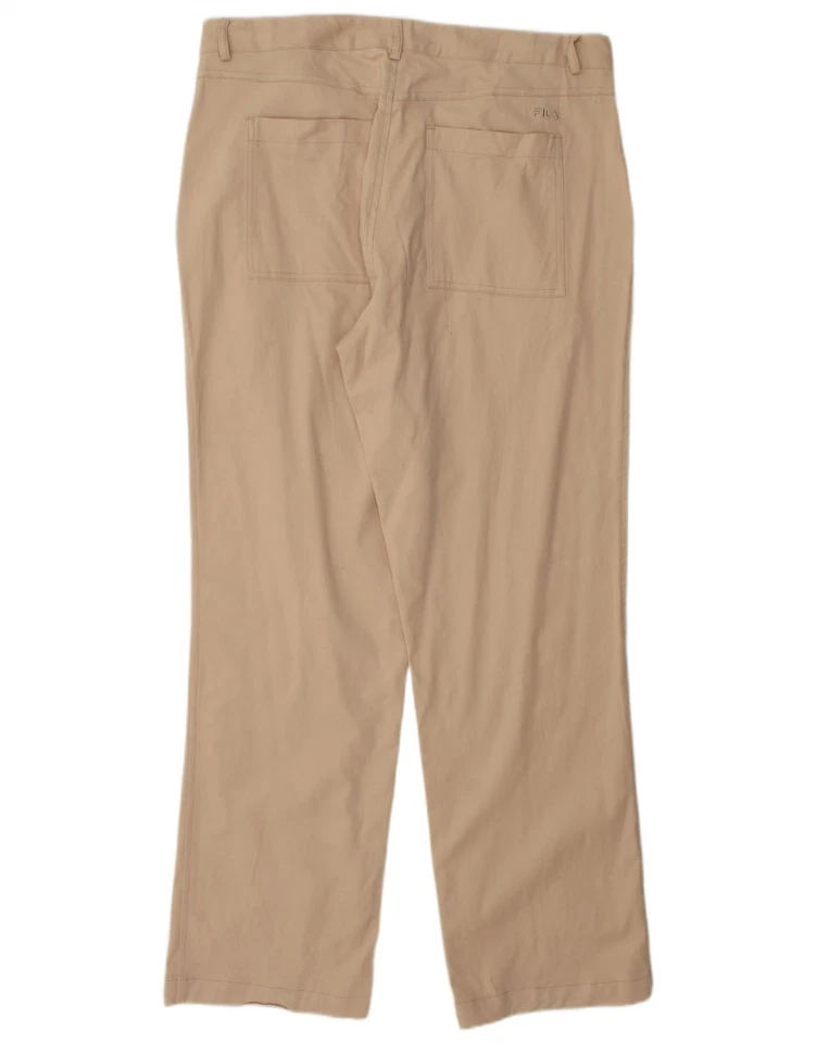 FILA Mens Straight Chino Trousers W38 L32 Beige Cotton BG12 - Image 2 of 4