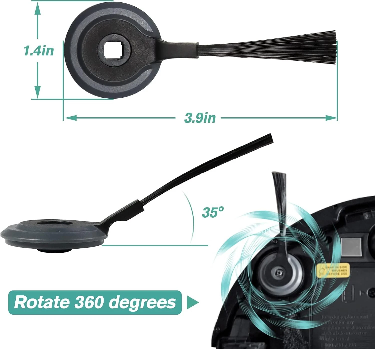 Replacement Filter and Side Brush Kit for Shark Robot Vacuums - Thumbnail 2