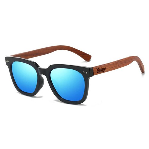 DUBERY Hombres Mujeres Madera Polarizada Cuadradas Gafas de Sol Madera Templo Gafas al aire libre - Imagen 21 de 24