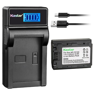 LCD3 Charger & 1 battery for Alpha a9 a9 II a9 III a7 III a7 IV a7R III
