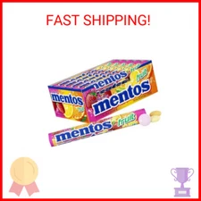Mentos Chewy Candy Mint Roll, Fruit, Holiday Christmas Stocking Stuffers for Adu