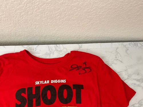 Skylar Diggins Signed Nike Basketball T Shirt Kids L WNBA Tour Sky Tee I - Picture 2 of 4