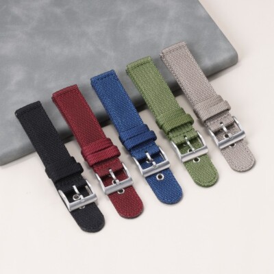 Premium Woven Nylon Watch Strap Quick Release Sports Band 18/20/22mm Universal