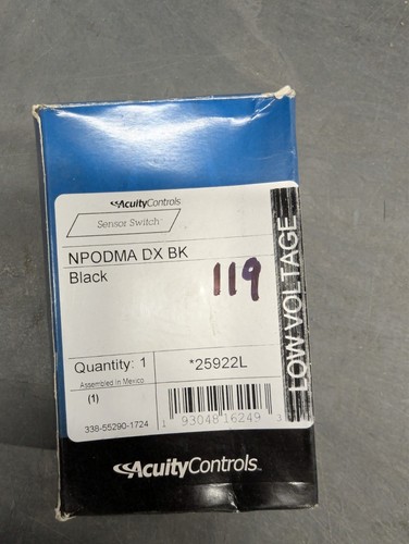 ACUITY BRANDS - NLIGHT - NPODMA DX BK - Wired Wall Switch (BLACK) - Picture 3 of 5