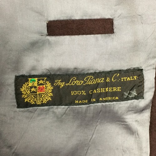 Hugo Boss Loro Piana Cashmere Blazer 42R Brown Made in USA No Vent 2-Button - Picture 2 of 14