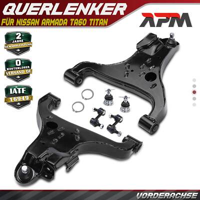 6x Querlenker Satz Vorderachse Links Rechts für Nissan Armada TA60 Titan 5.6L