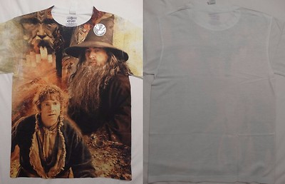 The Hobbit Movie Desolation of Smaug Bilbo Gandalf FrontOnly Sublimation T-Shirt