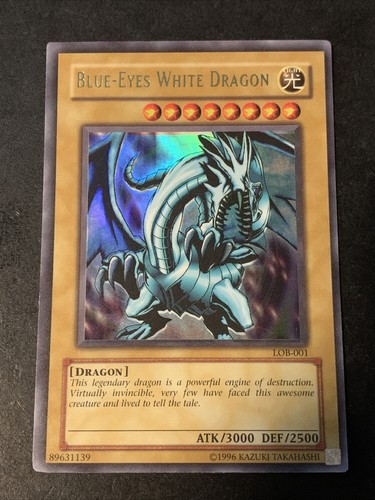 Yugioh Blue Eyes White Dragon LOB 001 Foil Shift Misprint Error See 