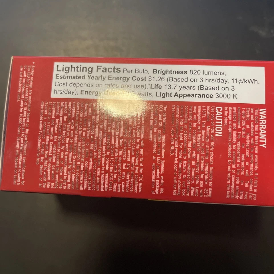 Feit Electric Dimmable A19 E26 LED Bulb Warm White 60 Watt Replacement 1 Bulb - Image 4 of 4