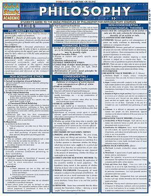 BarCharts Philosophy Quick Study Academic Guide 