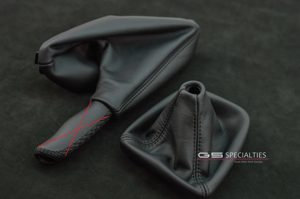 BMW E36 M3 E36 Botas Cuero Polainas Cambio Bota Freno de Mano INDIVIDUAL NEGRO Foto 2 de 4