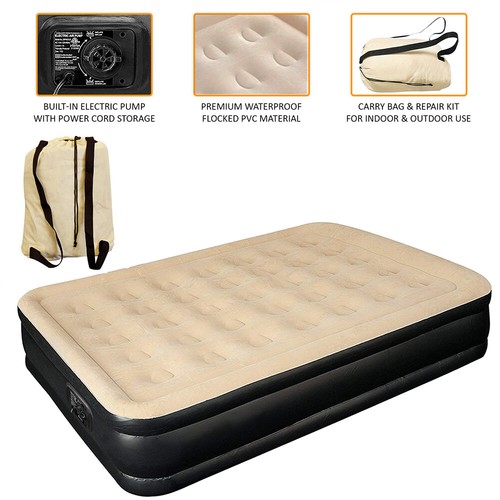 Inflatable High Raised Air Bed Mattress Builtin Electric Pump 3 Size Beds - Picture 15 of 18