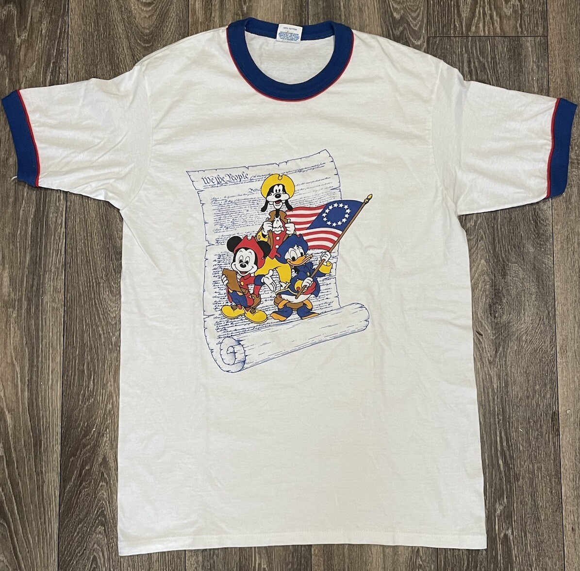 Vintage 1980'S Disney Mickey Mouse character sweatshirt, Made in USA, Men's XL cotton white type Vintage Second Hand