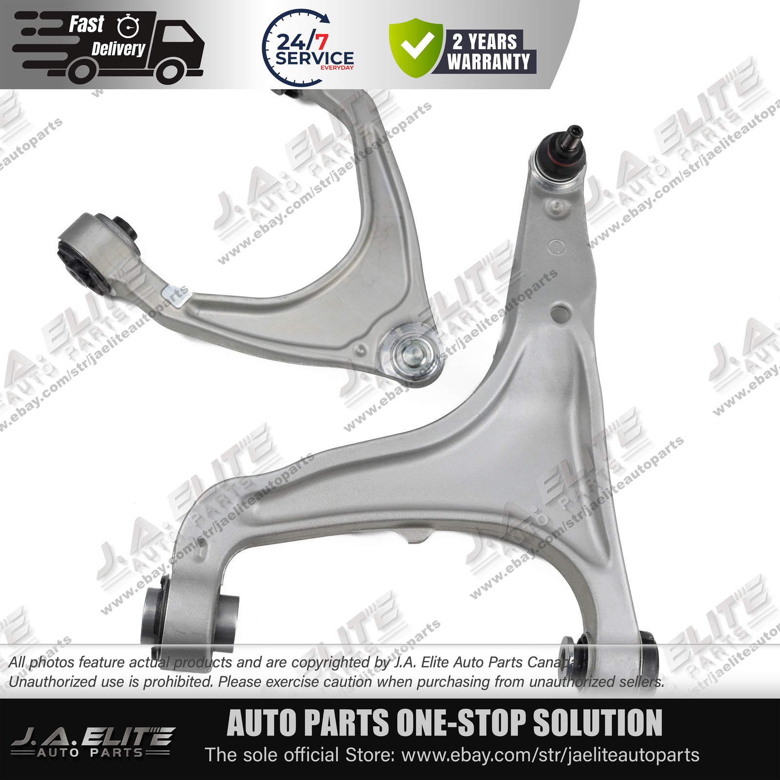 2pcs Front Left Upper & Lower Control Arm fit Maserati Levante (2017+)