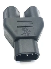 Well Shin WS-073 IEC 320 Sheet E Inlet to NEMA 5-15R x 2, 3 to 3-Pin