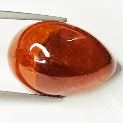Pierre Précieuse Naturelle – Spessartite Orange De Namibie – 0,47 Carat – Certificat Inclus