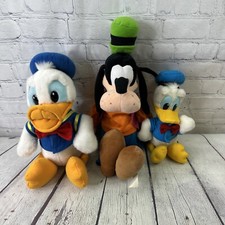 Lot Of Disney Donald Duck and Goofy Assorted Sizes Plush Stuffed Animal Lot Of 3