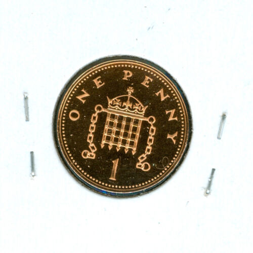 1989 GREAT BRITAIN 1 PENCE ULTRA FINEST PROOF DCAM $3.99 SHIPPING UK . - Picture 2 of 2