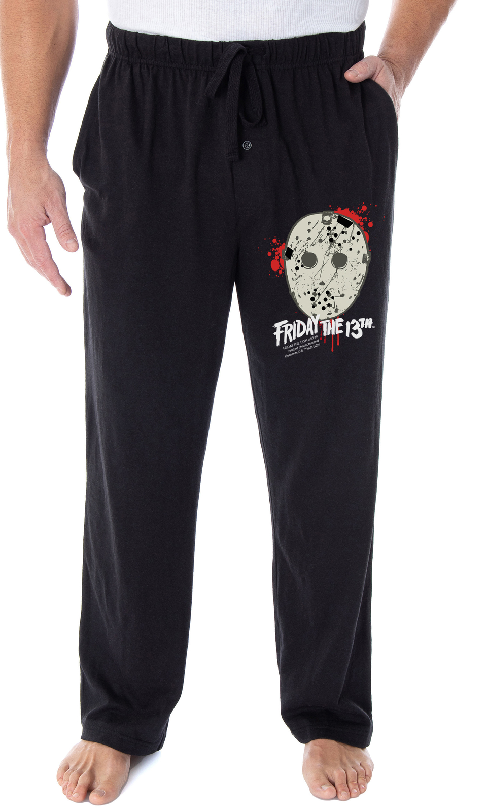 Friday The 13th Men's Jason Voorhees Hockey Mask Loungewear Pajama Pants