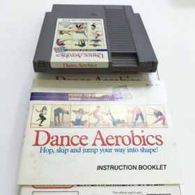 Nintendo NES Power Pad & Dance Aerobics Floor Mat Game Cartridge Vintage 1988