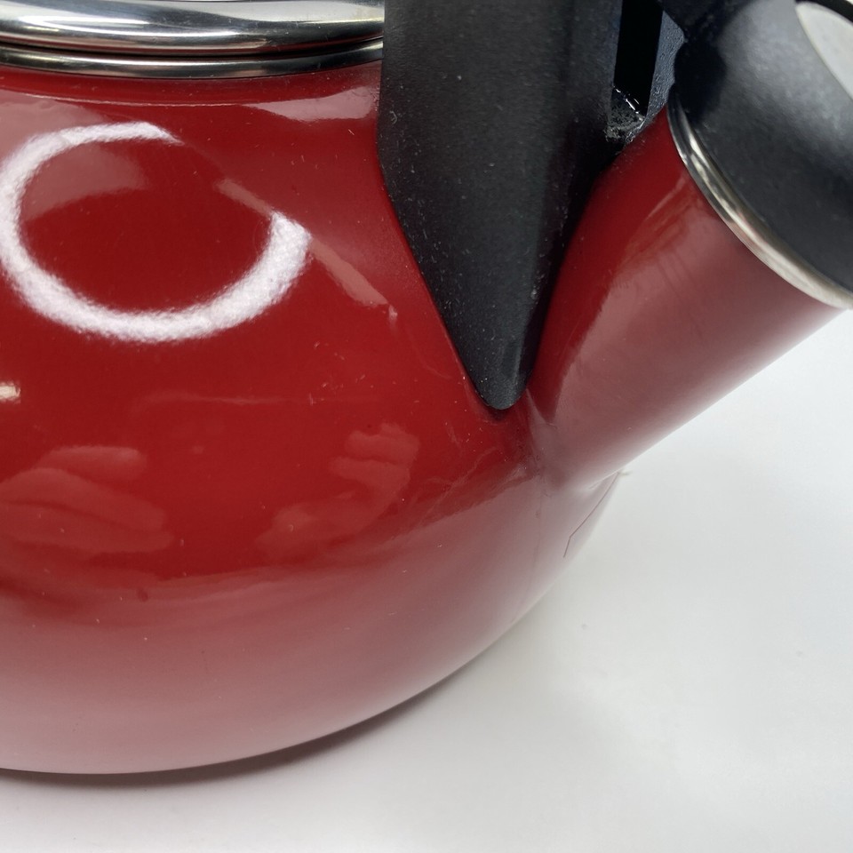 KitchenAid Tea Kettle Red 2 Quart Steel Whistling Teapot eBay