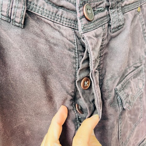 Pantalón cargo Triple Five Soul Vintage, Borgoña, Talla 30 G90 - Imagen 8 de 16