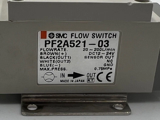SMC PF2A521-03 20~200L/min DC12-24V Flow Switch For Air Used - Image 4 of 4