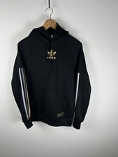 Adidas Chile 20 Felpa  taglia XS  Nero Oro Hoodie Girocollo Sweatshirt Originals