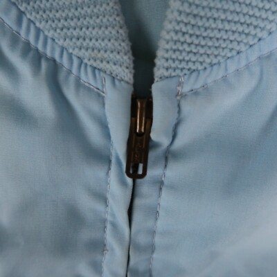 60’S DENIM CHAMBRAY DERBY JACKET TALON Vintage 60s 70s Derby Jacket Sports USA Size L Large Baby