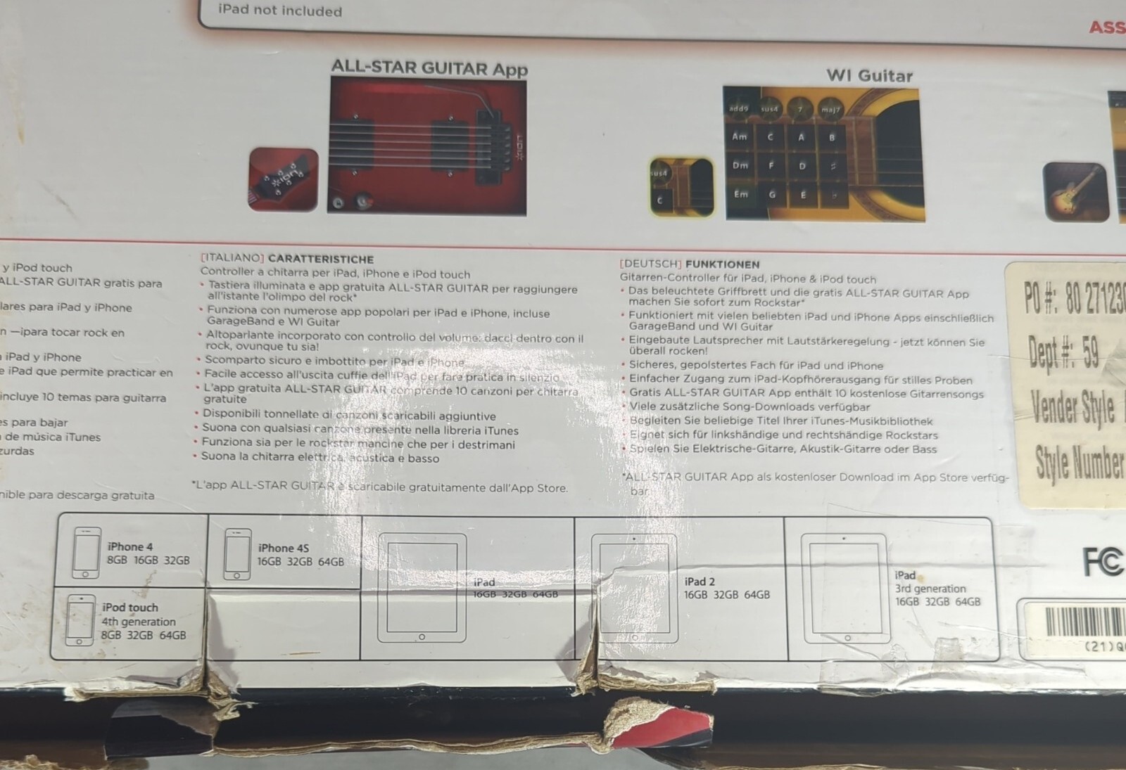 AllStar Electric Guitar System ION For IPad IPhone IPod Touch New Open