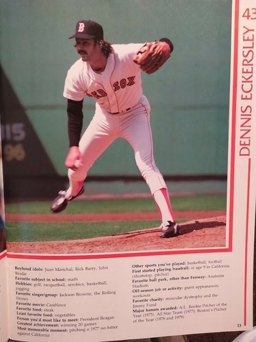 1981 Boston Red Sox Yearbook 4 Hall of Famers Good Shape - Picture 4 of 12