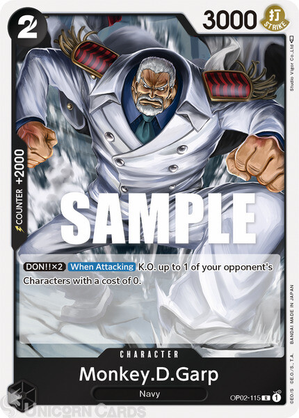 OP02-115 Monkey.D.Garp Rare One Piece TCG Card