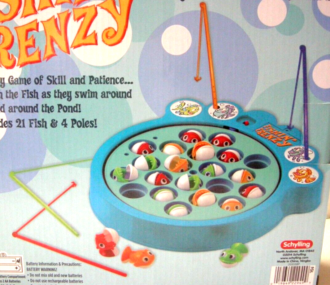 Fishin' Frenzy Large Fishing Game Kids Family Game Night Preschool