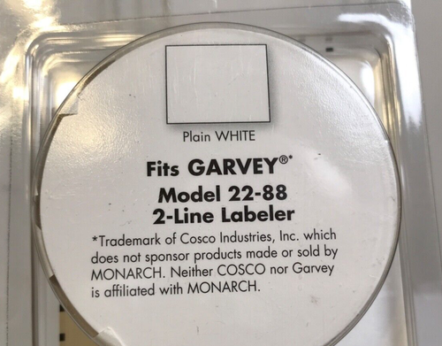 Monarch Pricemarking Labels for Garvey 22-88 - 3 Rolls 2 Line White 925127 New - Picture 4 of 6