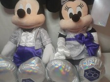 2023 Disney Platinum 100 Years Wonder Anniversary Mickey Minnie Mouse Plush