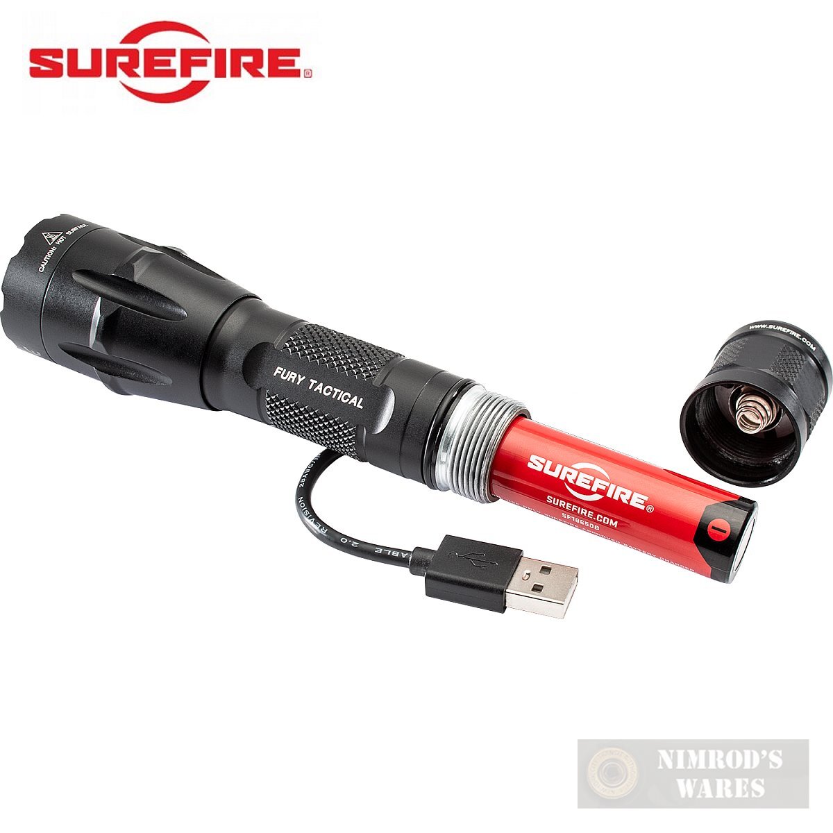 SureFire FURY Dual Fuel Tactical FLASHLIGHT 1100/1500 LUMENS FURY
