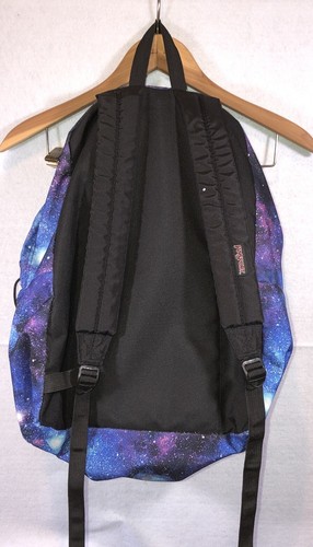 Jansport Backpack Pocket Pen Pencil Slots Blue Purple Night Sky Galaxy - Picture 2 of 9