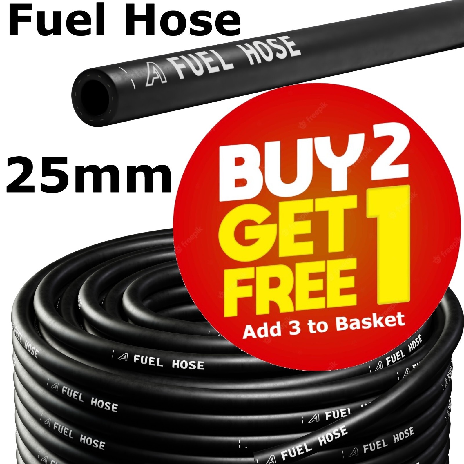 RUBBER REINFORCED FUEL HOSE ENGINE UNLEADED PETROL DIESEL OIL LINE FUEL