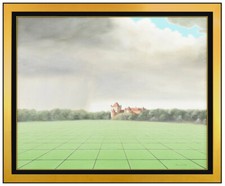 Otis Lumpkin Original French Landscape Painting On Canvas Signed Framed Artwork