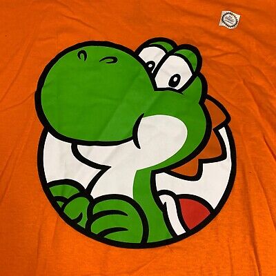 Super Mario Yoshi Shirt Adulr 3XL Orange Graphic Print Men Super Mario Yoshi Shirt Adulr 3XL Orange Graphic Print Men