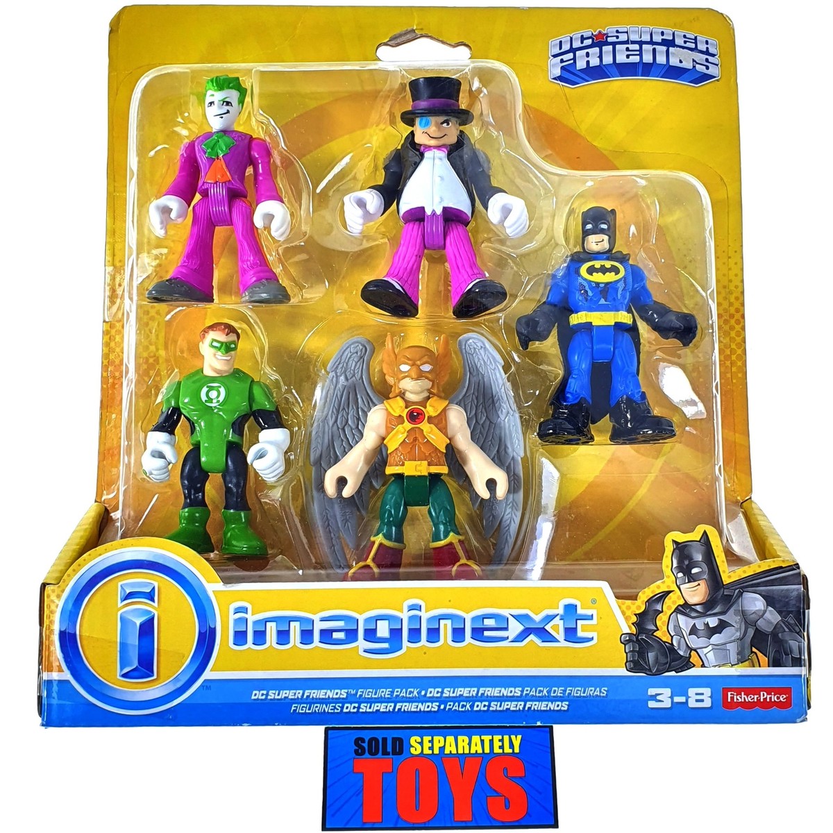 Imaginext DC SUPER FRIENDS FIGURE PACK Joker Penguin Batman Green