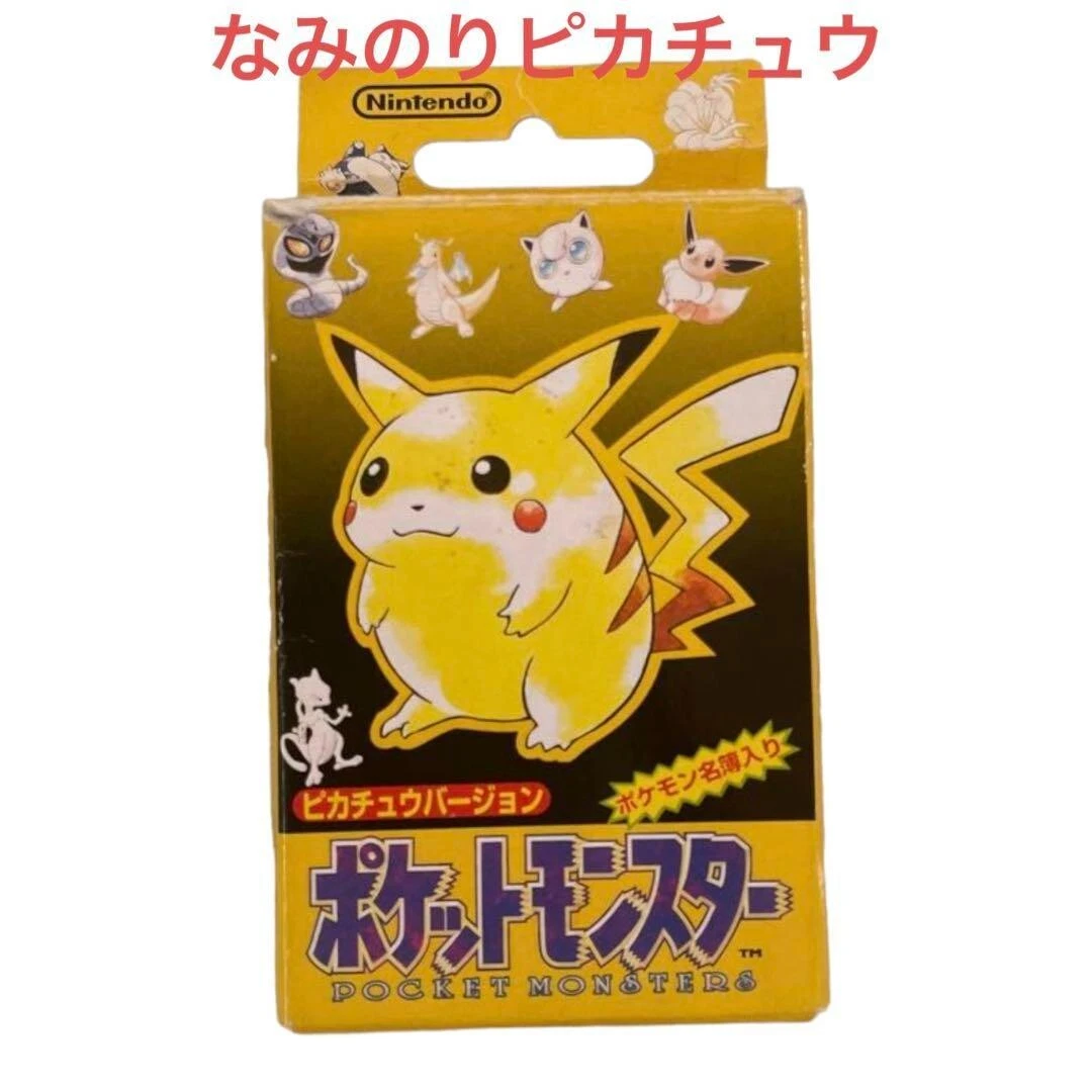 Pokemon Playing Cards Poker Pikachu Deck Yellow Vintage 1996