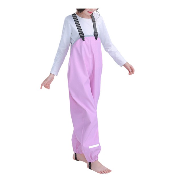 Kids Bib Pants Rainwear Child Rainsuit Rain Slicker Student Raincoat