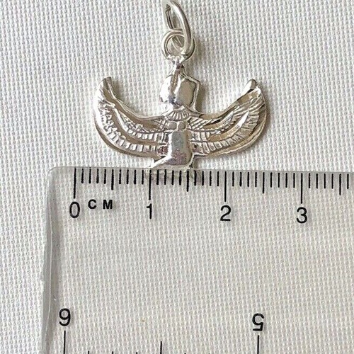 Gorgeous Hand Made EGYPTIAN STERLING SILVER WINGED ISIS PENDANT - Picture 8 of 12