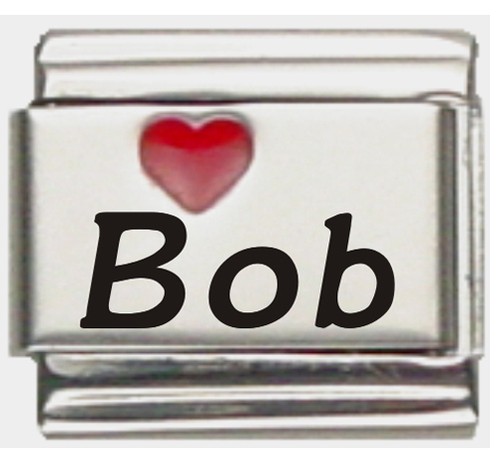 Bob Laser Name Italian Charm Link - Picture 1 of 7