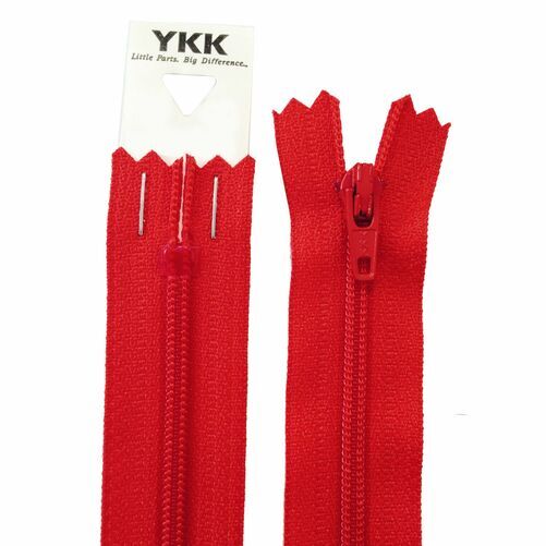 YKK Nylon Dress & Skirt Zip - Red (36cm)