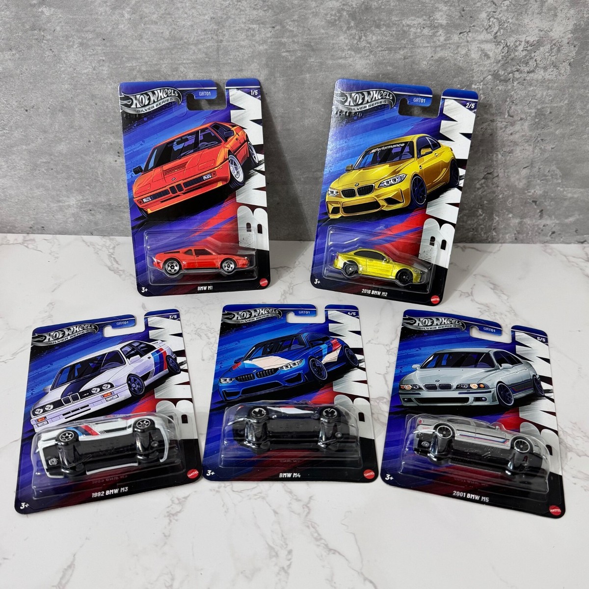 Hot Wheels Silver Series BMW Set - M1, M2, M3, M4, M5 | eBay