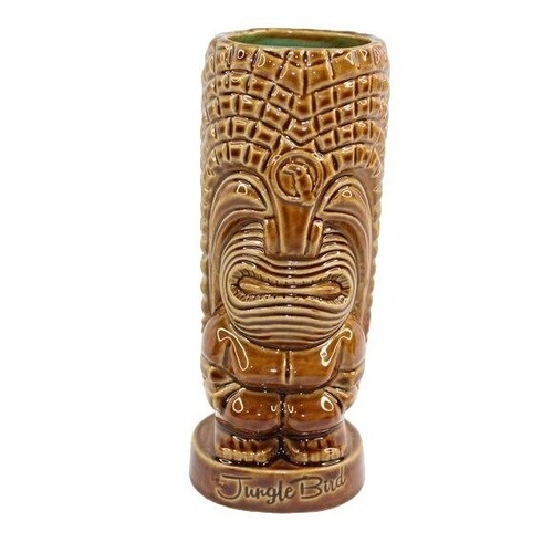 Der Dschungelvogel Tiki Becher aus Sacramento CA 1. Auflage glänzend braune Glasur - Bild 2 von 11