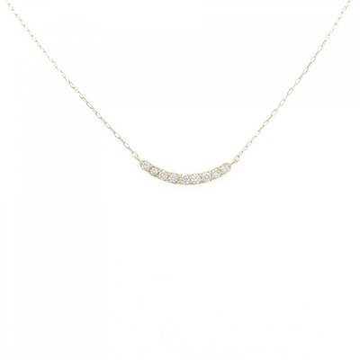 Authentic K18YG Diamond Necklace 0.10CT  #270-003-987-8622